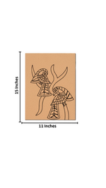 Traditional DIY MDF Painting Base with Two Artistic Birds Design with size