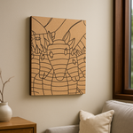 Traditional DIY MDF Painting Base with Striped Animals Group Design side angle 