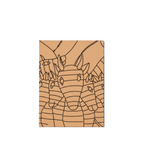 Traditional DIY MDF Painting Base with Striped Animals Group Design