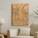 Traditional DIY MDF Painting Base with Striped Animals Group Design