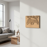 Traditional MDF DIY Painting Base with Two Deer Under Tree Design