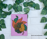 Traditional Painting MDF DIY Art Base with Decorative Peacock Artwork coloured 