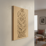 Traditional Painting MDF DIY Art Base with Tribal Tree and Bird Artwork side  angle 