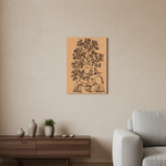 MDF DIY Painting Board with Tree Birds and Deer Traditional Outline