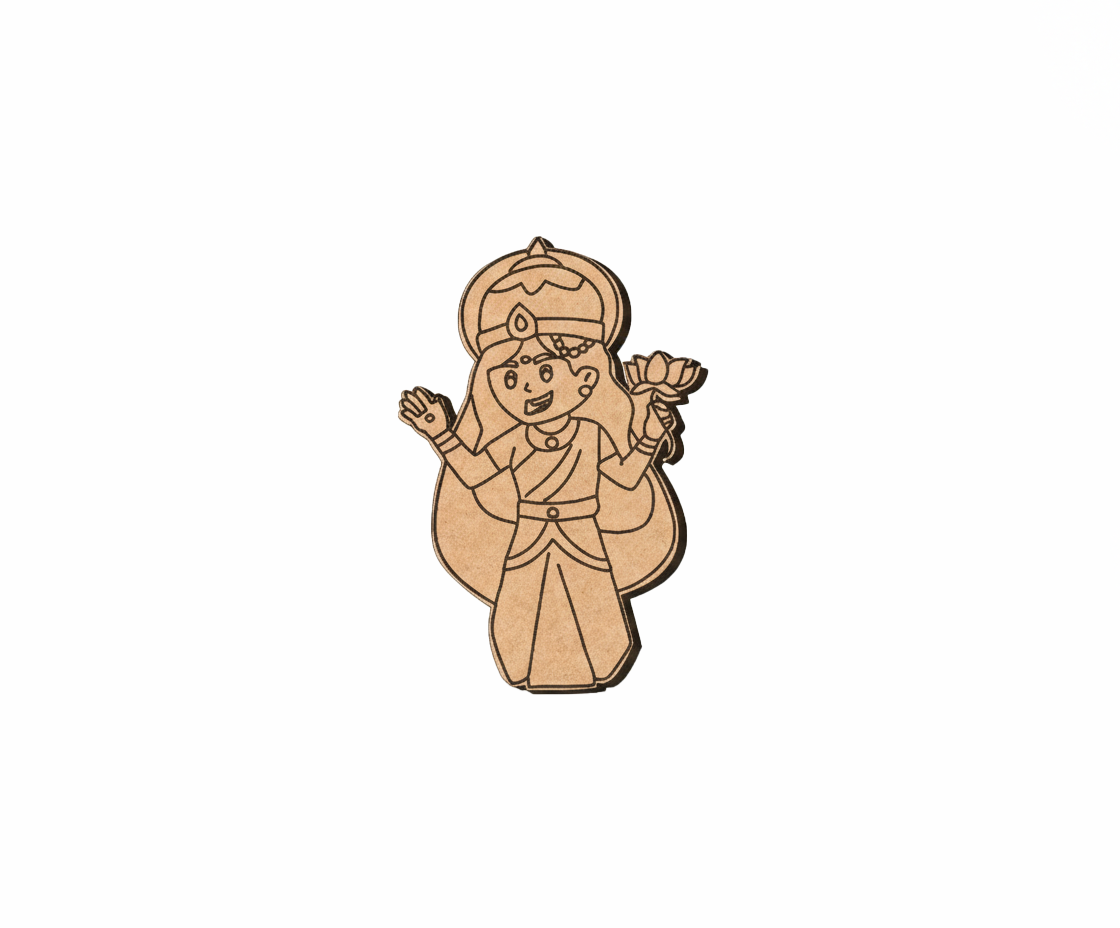 MDF DIY Cartoon character in a traditional outfit on a white background