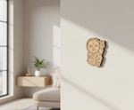 MDF DIY  Buddha wall decoration in a modern living room.