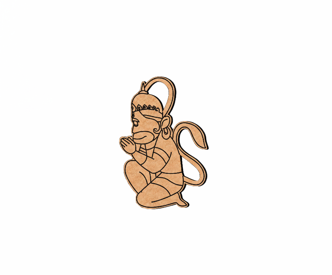 MDF DIY wall art figurine on a white background