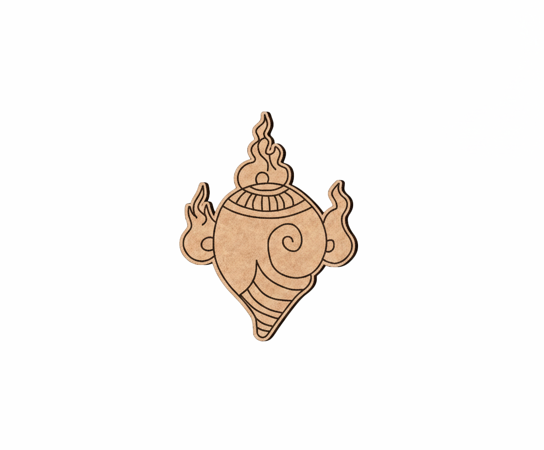  MDF DIY wall of  fish-shaped ornament on a white background