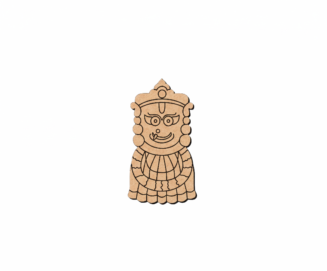 MDF DIY wall art of  deity figure on a white background
