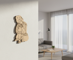  MDF DIY wall art  of a figure on a wall in a modern living room