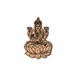 Decorative  MDF DIY design of a seated figure on a white background