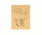 MDF DIY Bunny Painting Board for Kids Festival Canvas