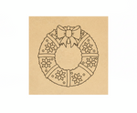 MDF Festival Canvas DIY Floral Wreath Painting Board with bow and flower design