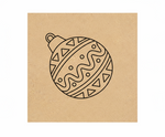 MDF Christmas Ornament Festival Canvas DIY Painting Board with decorative bauble design for kids craft