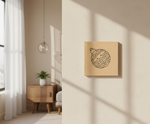 MDF Christmas Ornament Festival Canvas DIY Painting Board with decorative bauble design for kids craft, mounted on wall