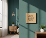 MDF Christmas Ornament Festival Canvas DIY Painting Board with decorative bauble design for kids craft, mounted on wall