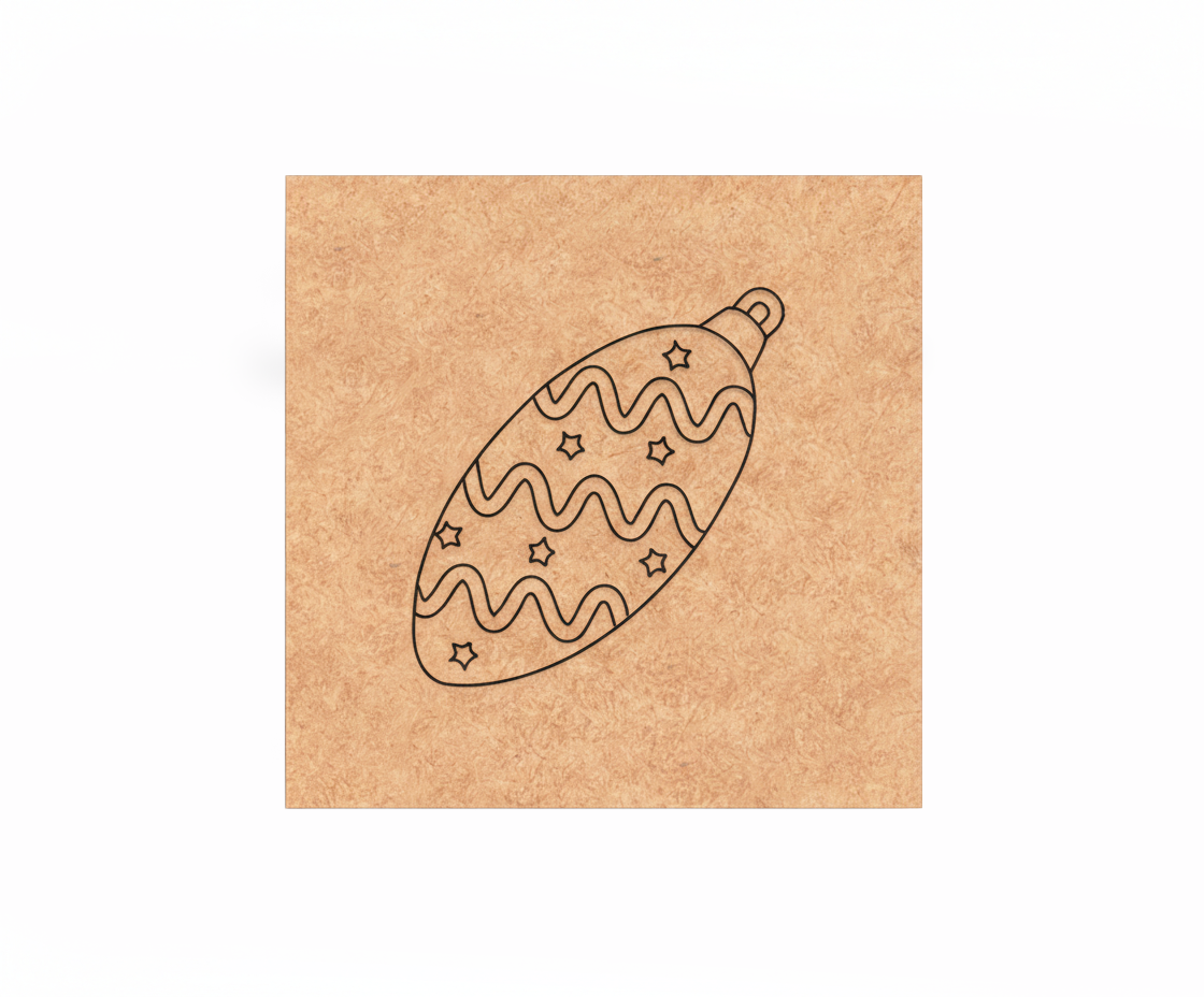 MDF Christmas Ornament Festival Canvas DIY Painting Board with star pattern design for kids craft