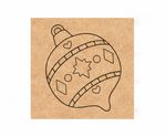 MDF Christmas Ornament Festival Canvas DIY Painting Board with heart and star pattern