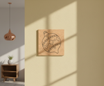 MDF Christmas Ornament Festival Canvas DIY Painting Board with heart and star pattern, mounted on wall, mounted on wall