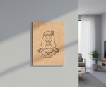 MDF Yoga Girl Festival Canvas DIY Painting Board with meditating girl design for mindful craft, mounted on wall