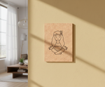 MDF Yoga Girl Festival Canvas DIY Painting Board with meditating girl design for mindful craft, mounted on wall