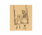 MDF Mother Child Festival Canvas DIY Painting Board showing mother and child