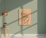 MDF Mother Love Festival Canvas DIY Painting Board showing mother holding baby illustration for emotional art, mounted on wall