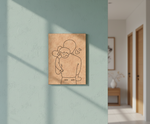 MDF Father Daughter Festival Canvas DIY Painting Board showing father hugging daughter illustration for emotional art