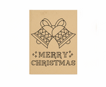 MDF Merry Christmas Festival Canvas DIY Painting Board with bells and text design for kids craft and festive home decor