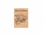 MDF Merry Christmas Kids Festival Canvas DIY Painting Board with Santa, snowman and reindeer design for kids craft