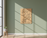 MDF Snowman Kids Festival Canvas DIY Painting Board with cute snowman design for kids craft and Christmas art project, mounted on wall