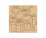 MDF Christmas Gift Boy Festival Canvas DIY Painting Board for kids Christmas craft and festive art activity
