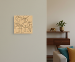 MDF Christmas Gift Boy Festival Canvas DIY Painting Board for kids Christmas craft and festive art activity, mounted on wall