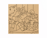 MDF Christmas Gifts Festival Canvas DIY Painting Board with decorative gift boxes for Christmas craft, kids art