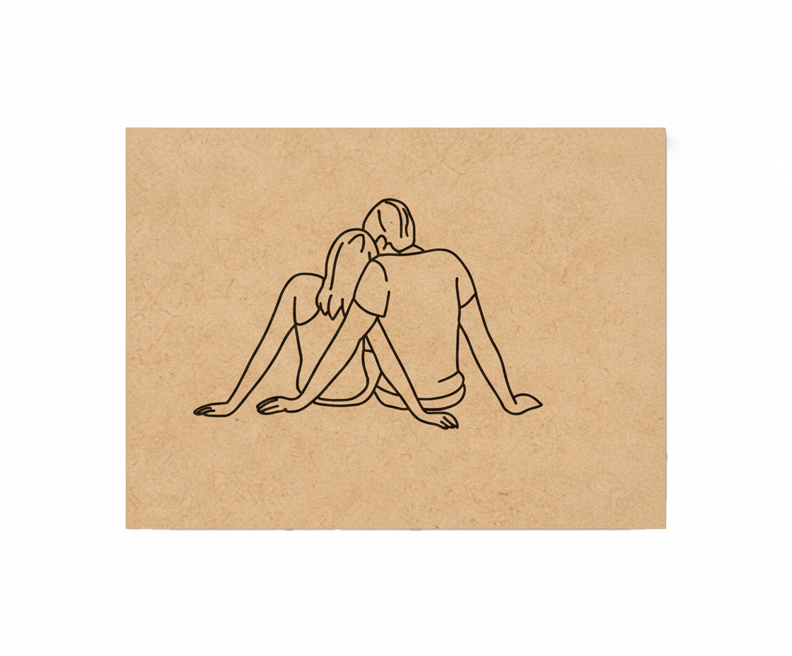MDF Valentine Couple Love Festival Canvas DIY Painting Board featuring romantic couple line art for DIY craft