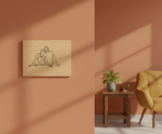 MDF Valentine Couple Love Festival Canvas DIY Painting Board featuring romantic couple line art for DIY craft, mounted on wall