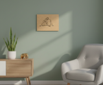 MDF Valentine Couple Love Festival Canvas DIY Painting Board featuring romantic couple line art for DIY craft, mounted on wall