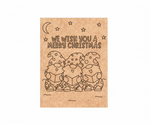 MDF Christmas Carol Festival Canvas DIY Painting Board with gnomes and We Wish You A Merry Christmas text for festive craft