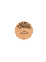 Personalized MDF floral name plate with engraved flower design and custom name unpainted