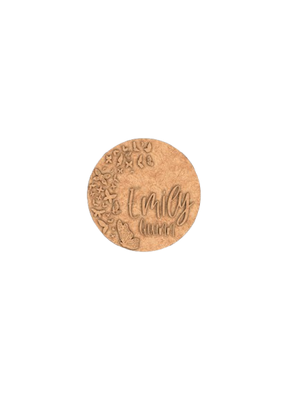 DIY Butterfly-Themed MDF Personalized Name Plate for kids with engraved butterflies and name section unpainted