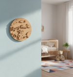 Unpainted MDF DIY Kids Name Plate airplane design – customizable with name.