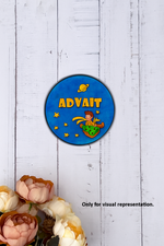 DIY MDF Space Theme Personalized Name Plate – Boy Sitting on Planet with Stars & Saturn