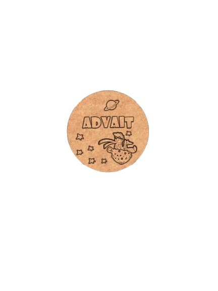 DIY MDF Space Theme Personalized Name Plate – Boy Sitting on Planet with Stars & Saturn uncoloured