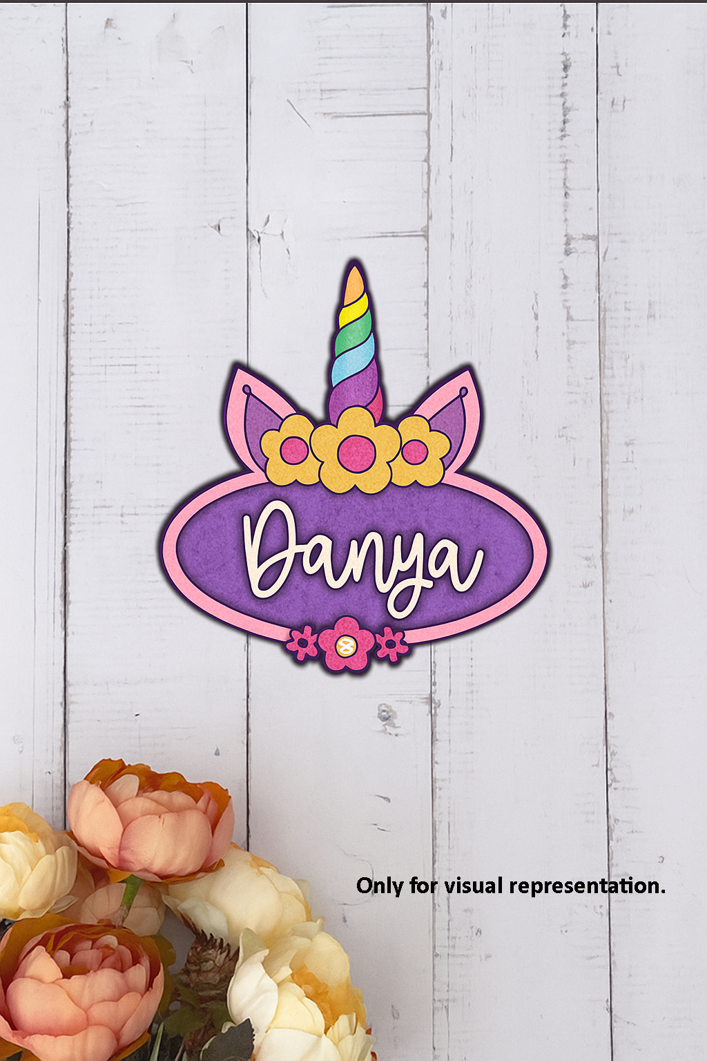 DIY Unicorn Horn Personalized Name Plate