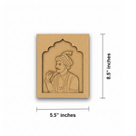 Unpainted Royal King Portrait MDF Wall Hanging DIY craft base – pre-marked engraved design for painting and art projects.