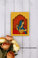 Colorful Rajasthani lady MDF wall hanging – traditional Indian art décor piece for walls