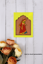  MDF base of a traditional Indian woman in sari, ideal for DIY painting and craft décor.
