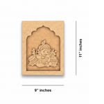 Baby Krishna pre-marked MDF wall hanging base for DIY painting and craft projects.
