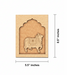 Laser engraved MDF Nandi cow DIY craft base for painting and home décor.