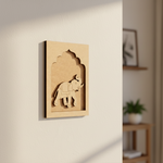 Unpainted MDF Elephant Wall Hanging craft base for DIY and home décor projects.
